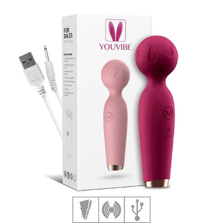 *Massageador Varinha Mágica Recarregável VP(AV020-CZAV20) - Vinho