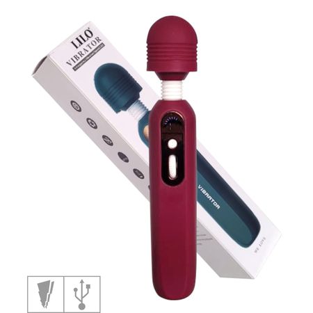 *Massageador Varinha Mágica Recarregável (AV036) - Vinho