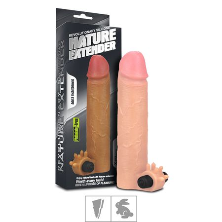 *Capa Peniana De 14cm para 18cm Extensora Com Vibro VP (CA060- CZCA60) - Bege