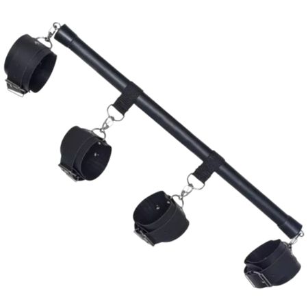 *Separador Com Bracelete e Tornozeleira Dominatrixxx (DX1721) - Preto