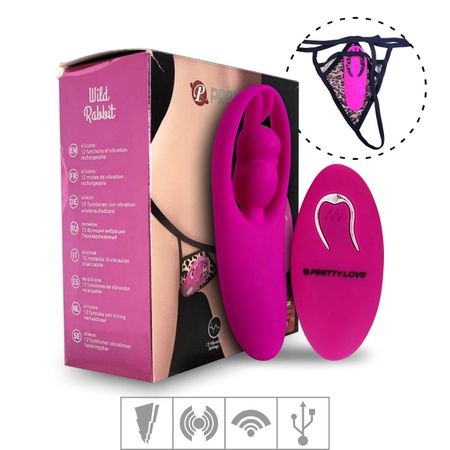 *Calcinha Com Vibrador Estimulador Formato Coelho (ES022A-CZES22A) - Padrão