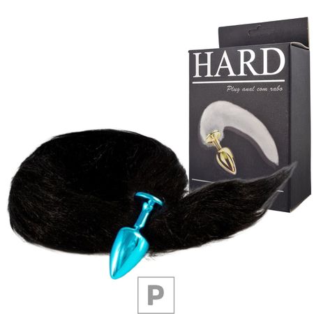 Plug de Metal Azul Com Cauda Hard (HA116A) - Preto