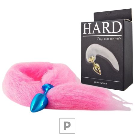 Plug de Metal Azul Com Cauda Hard (HA116A) - Rosa
