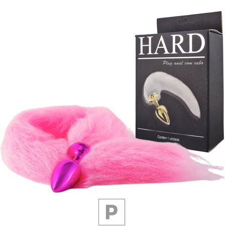 Plug de Metal Rosa Com Cauda Hard (HA116R) - Rosa