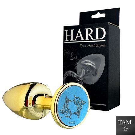 Plug Metálico G Signos Peixes (HA164PX) - Dourado