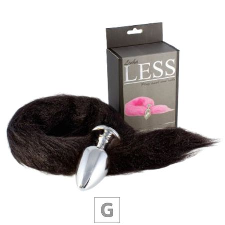 Plug de Plástico G Less Cromado Com Cauda (HA170C). - Preto