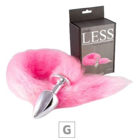 Plug de Plástico G Less Cromado Com Cauda (HA170C). - Rosa