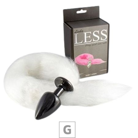 Plug de Plástico G Less Preto Com Cauda (HA170P) - Branco