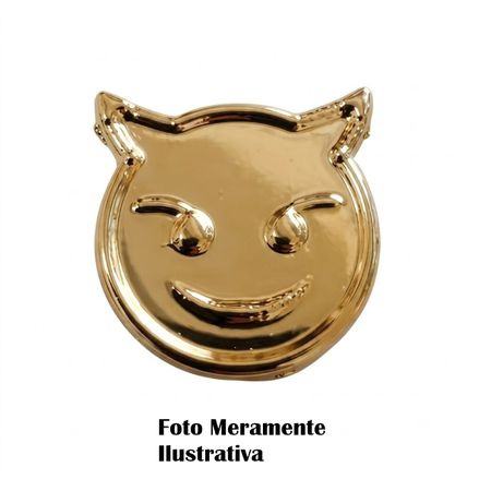 Separador de Palavras Formato de Emoji Diabinho (HA180EM) - Dourado