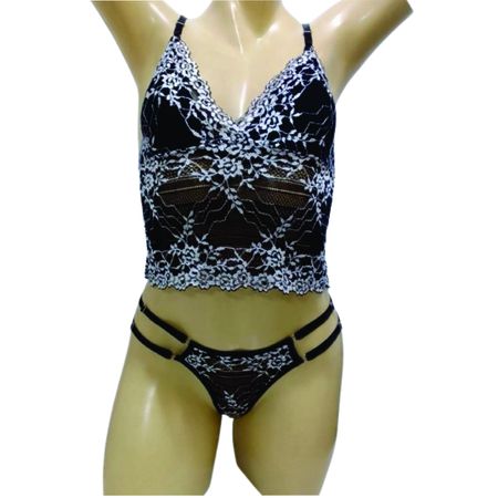 Conjunto Leila (ID1082) - Preto C/ Branco