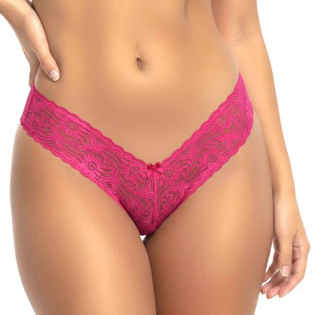 *Calcinha Asa Delta de Renda (LS5019) - Rosa