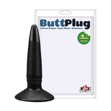 Plug Finco Com Estrias 10cm (PLUG07-10512) - Preto