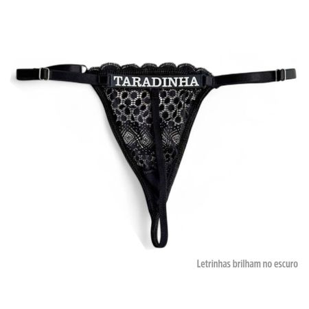Calcinha Preta Personalizada Treacy (ST118) - Taradinha