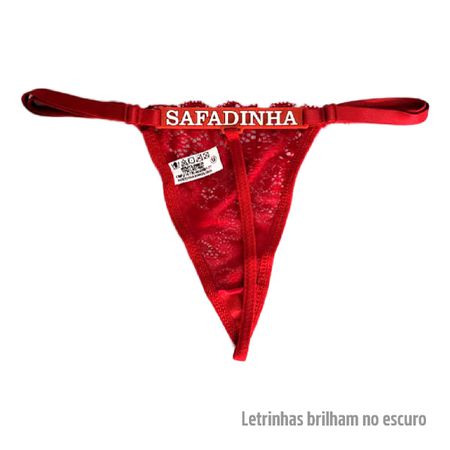 Calcinha Vermelha Personalizada Treacy (ST118) - Safadinha