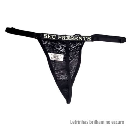 Calcinha Preta Personalizada Treacy (ST118) - Seu Presente