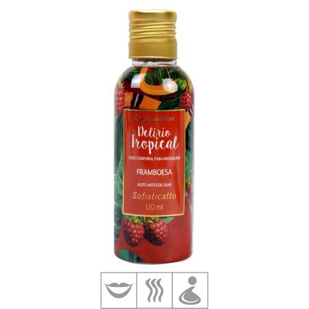 Óleo Para Massagem Beijável Delírio Tropical 120ml (ST136-17893) - Framboesa