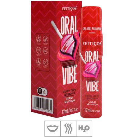 Spray Para Sexo Oral Garganta Profunda Oral Vibe 17ml (ST137). - Morango