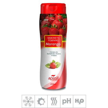 Sabonete Feminino Íntimo Apinil 200ml (ST183) - Morango