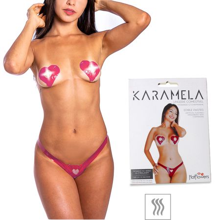 Lingerie Comestível Karamela (ST574) - Morango c/ Champagne