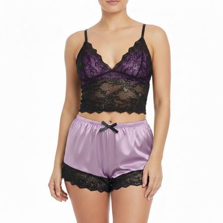 *Baby Doll Ivete Íntima Delas (ID897-ST861) - Roxo