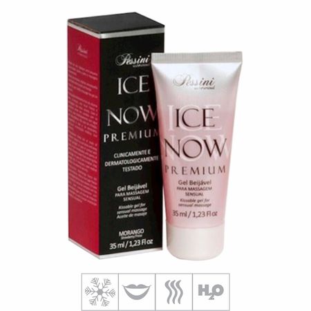 Gel Comestível Ice Now Premium 35ml - (ST493) - Morango