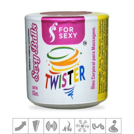 Bolinha Funcional Sexy Balls 3un (ST733) - Twister