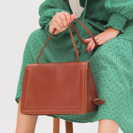 Bolsa de Couro - BEM ME QUER - Chocolate - Bubblê