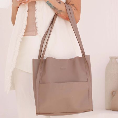 Bolsa de Couro - LITORAL - Amêndoa - Bubblê