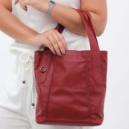 Bolsa de Couro - CELEBRAR - Vermelha - Bubblê
