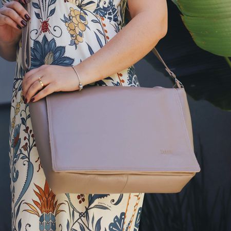 Bolsa de Couro - CHARME - Amêndoa - Bubblê