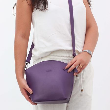 Bolsa de Couro - PAIXÃO - Uva - Bubblê