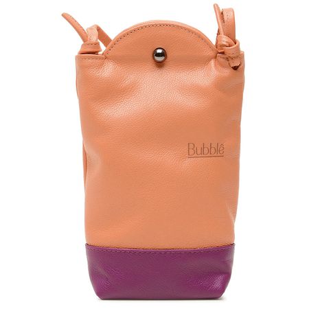 Bolsa de Couro - VIAGEM - Papaya e Violeta - Bubblê