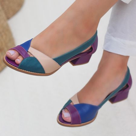 Sapato Peep Toe ENERGIA - Purple, Petróleo, Azul e... - Bubblê
