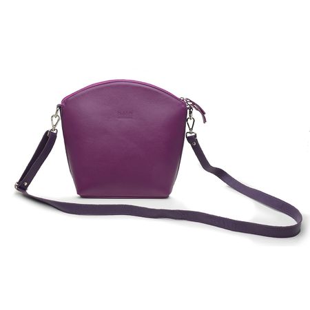 Bolsa de Couro - PAIXÃO - Violeta e Uva - Bubblê