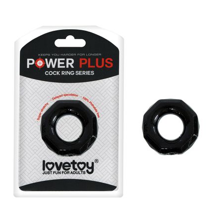 *Anel Peniano Formato de Porca Love Toy SI - (1242-1246) - Preto