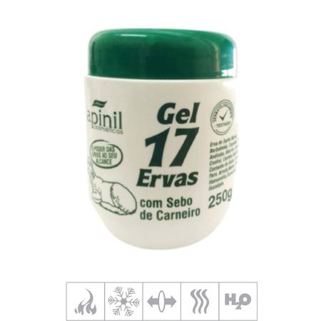 Gel Para Massagem 17 Ervas Com Sebo de Carneiro 250g (17826) - Padrão