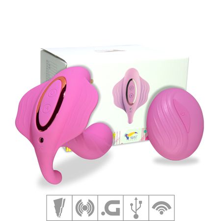 *Estimulador Clitoriano Com Mini Pênis SI (5840) - Rosa