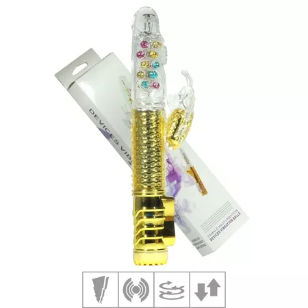 *Vibrador Vai e Vem Female Com Estimulador SI (17450-6045) - Dourado