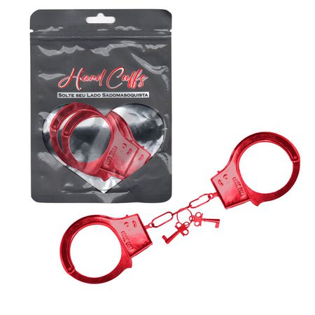 Algema em Metal Hand Cuffs SI (7871-6179) - Vermelho