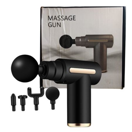 Vibrador Recarregável Massage Gun (7931) - Preto C/ Dourado