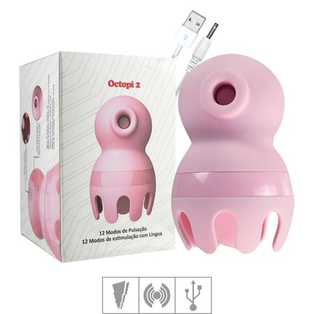 Vibrador Com Pulsação Recarregável Octopi 2 SI (8249) - Rosa