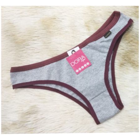 *Calcinha de Viscose Celeste (DR0066) - Cinza