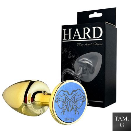 Plug Metálico G Signos Gêmeos (HA164GE) - Dourado