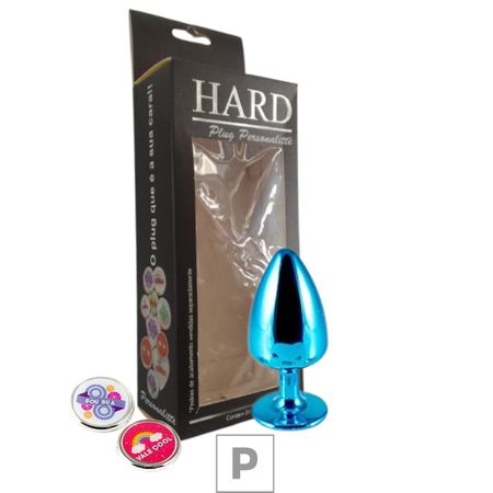 Plug de Metal P Personalittè Com Duas Pedras (HA185) - Azul
