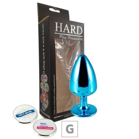 Plug Metálico G Personalittè Com Duas Pedras - (HA187PE) - Azul