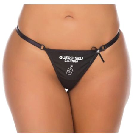Calcinha Quero seu Leitinho (PS6214) - Preta