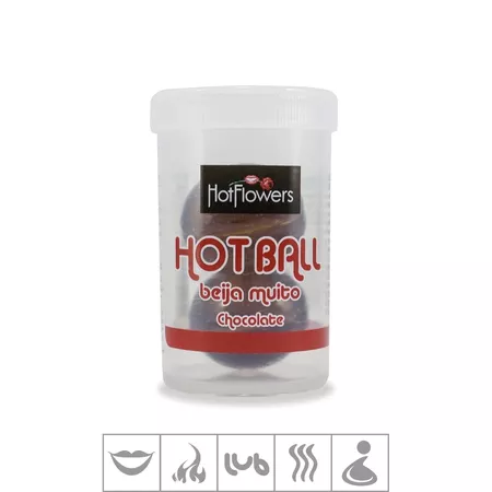 *PROMO - Bolinha Beijável Hot Ball Com 2un Validade 10/22 (ST579) - Chocolate