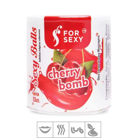 Bolinha Beijável Sexy Balls 3un (ST732) - Cherry Bomb