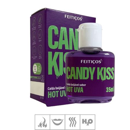 Calda Beijável Hot Candy Kiss 35ml (ST958) - Uva