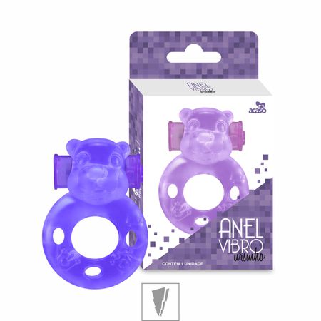 *Anel Peniano Com Vibro Ursinho Acaso (ST394-ST310) - Lilás